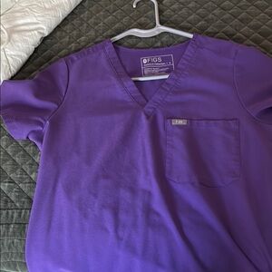 Figs Purple Scrub Top